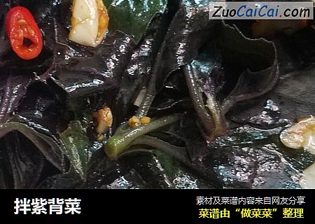 拌紫背菜