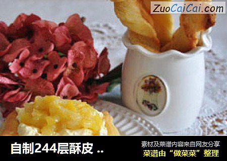 自制244层酥皮 菠萝布丁丹麦酥 及 奶酪酥条