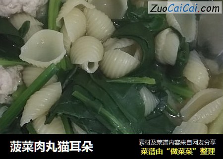 菠菜肉丸猫耳朵