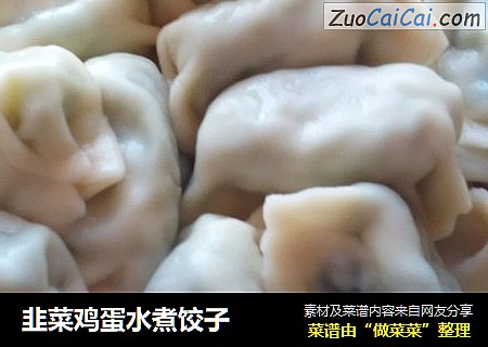 韭菜鸡蛋水煮饺子