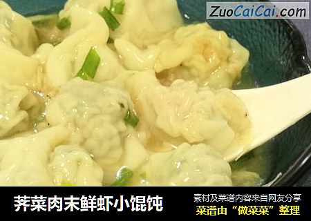 荠菜肉末鲜虾小馄饨