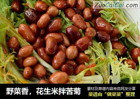 野菜香，花生米拌苦菊