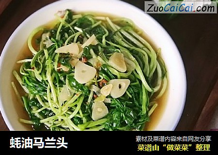 蚝油马兰头