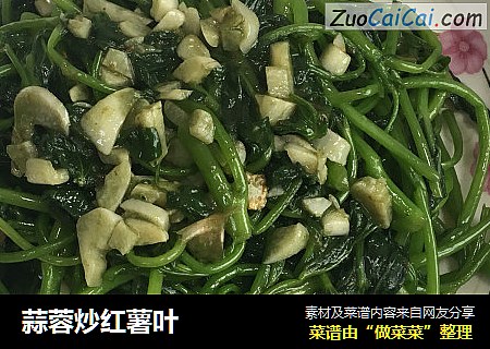 蒜蓉炒红薯叶