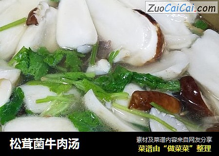 松茸菌牛肉汤