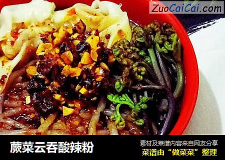 蕨菜云吞酸辣粉