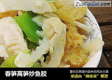 春笋莴笋炒鱼胶