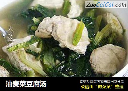 油麦菜豆腐汤