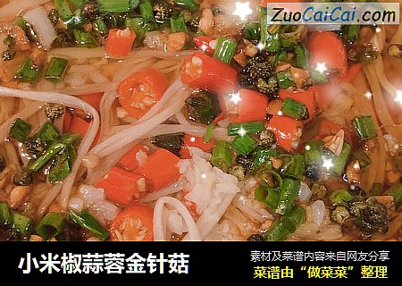 小米椒蒜蓉金针菇