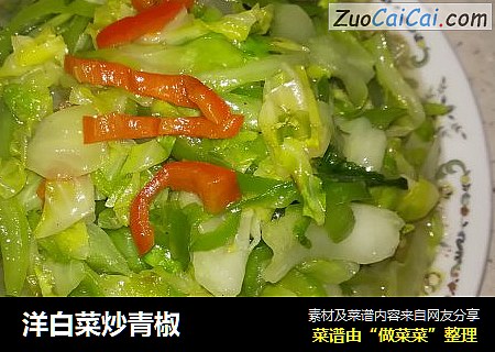 洋白菜炒青椒