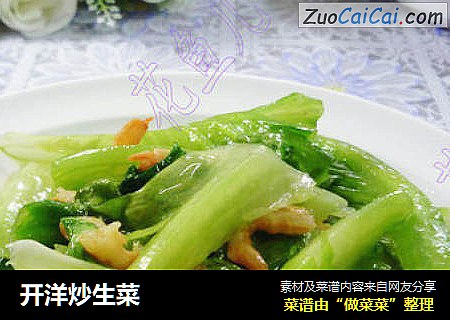 开洋炒生菜