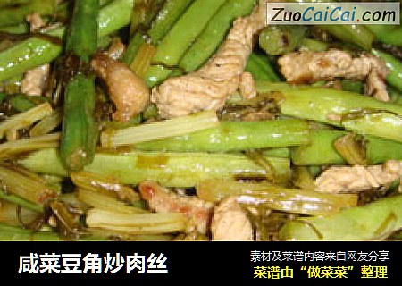 咸菜豆角炒肉丝