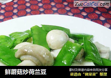 鲜蘑菇炒荷兰豆