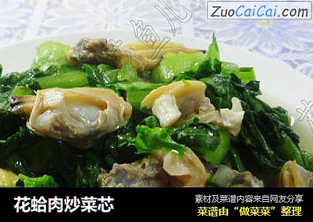 花蛤肉炒菜芯