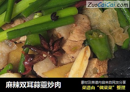 麻辣双耳蒜薹炒肉