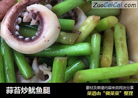 蒜苔炒鱿鱼腿