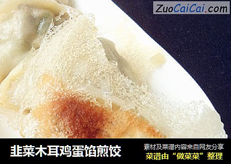 韭菜木耳鸡蛋馅煎饺
