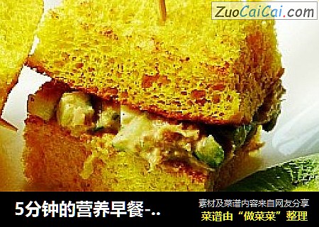5分钟的营养早餐---金枪鱼迷你三明治