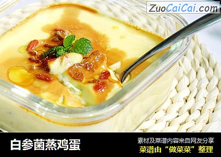 白参菌蒸鸡蛋