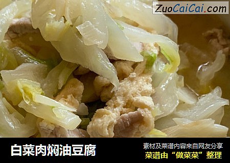 白菜肉焖油豆腐