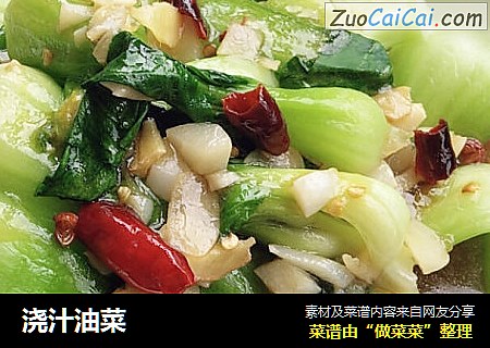 浇汁油菜