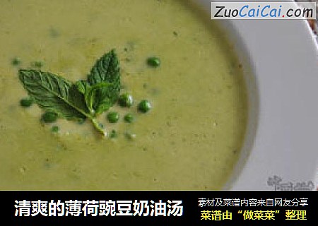 清爽的薄荷豌豆奶油汤