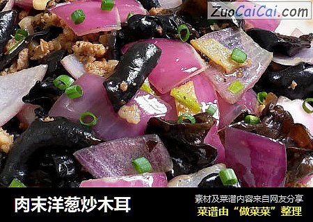 肉末洋葱炒木耳