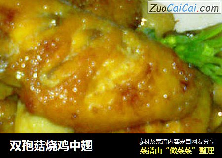 双孢菇烧鸡中翅　