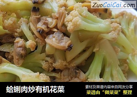 蛤蜊肉炒有机花菜