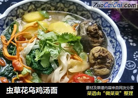 虫草花乌鸡汤面