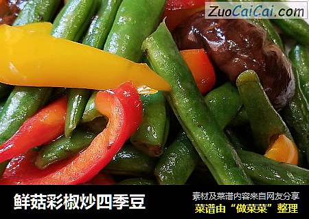 鲜菇彩椒炒四季豆