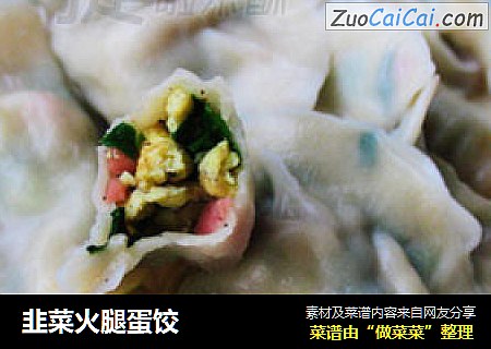 韭菜火腿蛋饺