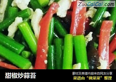 甜椒炒蒜苔