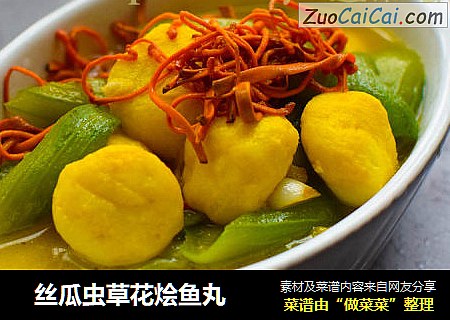   丝瓜虫草花烩鱼丸