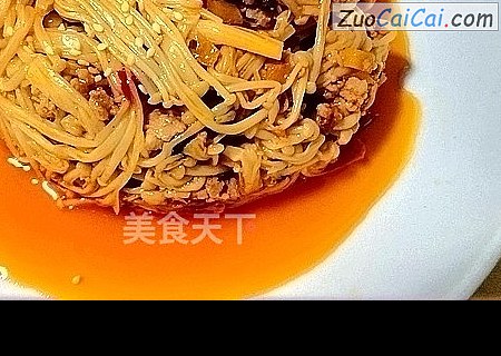 肉末金针菇