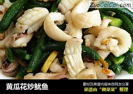 黄瓜花炒鱿鱼