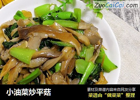小油菜炒平菇