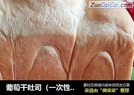 葡萄干吐司（一次性发酵）