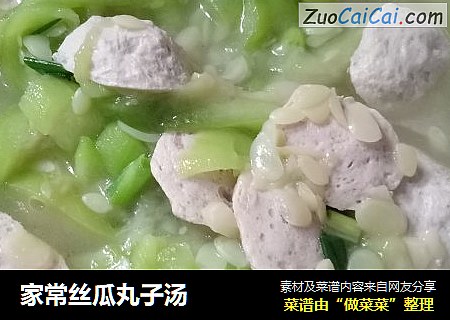 家常丝瓜丸子汤