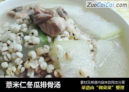 薏米仁冬瓜排骨汤