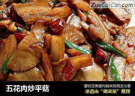 五花肉炒平菇