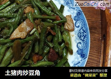 土猪肉炒豆角
