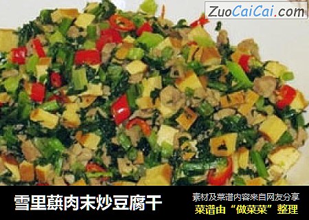雪里蕻肉末炒豆腐干