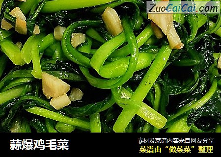蒜爆鸡毛菜