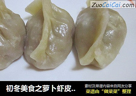 初冬美食之萝卜虾皮蒸饺