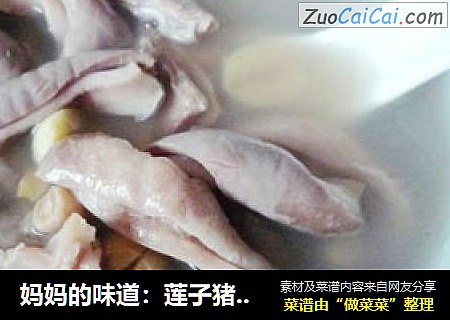 妈妈的味道：莲子猪肚汤