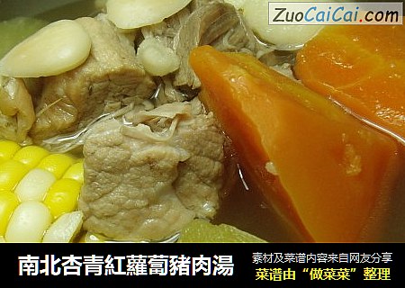 南北杏青紅蘿蔔豬肉湯