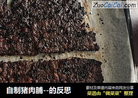 自制猪肉脯--的反思