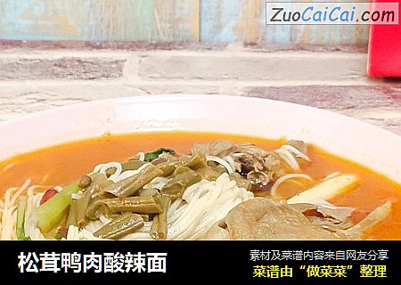 松茸鸭肉酸辣面