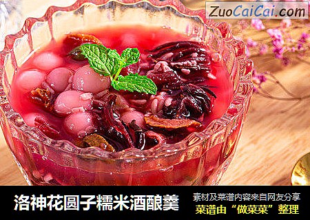 洛神花圆子糯米酒酿羹